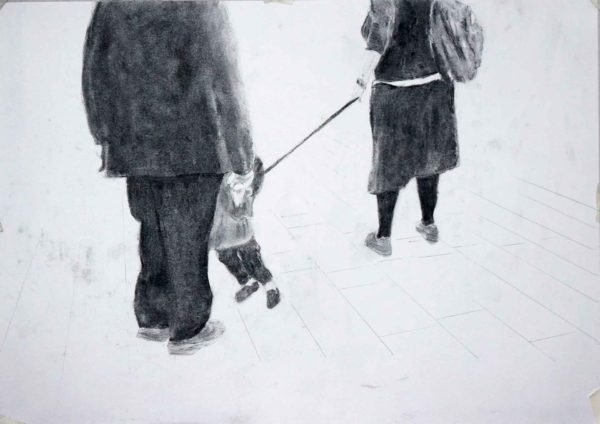 Charcoal on Paper, 42 x 59.4cm., 16.5 x 23 in.