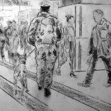 Charcoal on Paper, 42 x 59.4cm., 16.5 x 23 in.