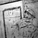 Charcoal on Paper, 42 x 59.4cm., 16.5 x 23 in.