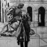 Charcoal on Paper, 42 x 59.4cm., 16.5 x 23 in.