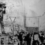 Charcoal on Paper, 42 x 59.4cm., 16.5 x 23 in.