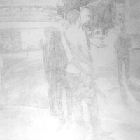 Watercolor on Canvas, 140 x 240 cm (4' 7" x 7'10")