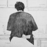 Charcoal on Paper, 42 x 59.4 cm., 16.5 x 23 in.
